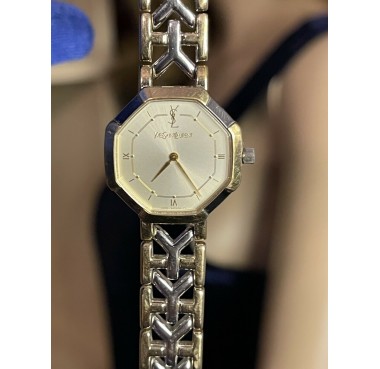 Yves Saint Laurent YSL Vintage Octagon Watch 2200 226313 YO 18k GOLD