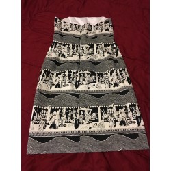 NEW DAVID MEISTER ABSTRACT PRINT BLACK & WHITE STRAPLESS COCKTAIL DRESS SIZE 6