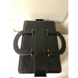 CB Vintage CROCO Patent Cosmetic Train Travel Case