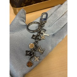 Louis Vuitton Fleur de Monogram Charm Metallic Keyring Chain Bag
